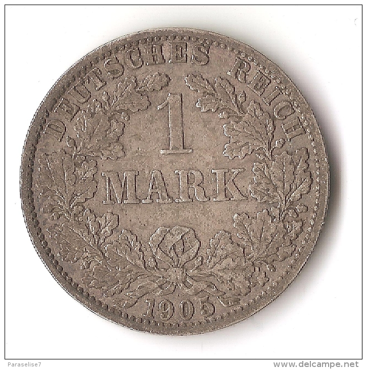 ALLEMAGNE   1  MARK  1905  ARGENT - 1 Mark