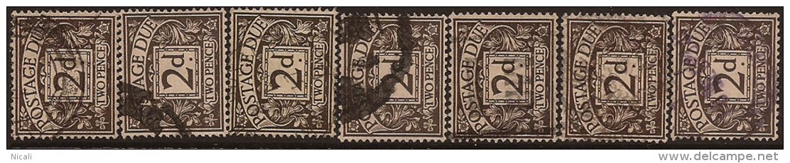 GREAT BRITAIN 1924 2d Postage Dues (7) U SB221 - Tasse