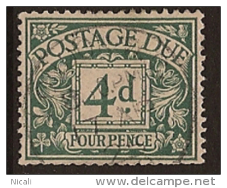 GREAT BRITAIN 1924 4d Postage Due U SG D15 SB252 - Tasse