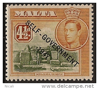 MALTA 1948 4 1/2d Self Government SG 241 HM VD672 - Malta (...-1964)