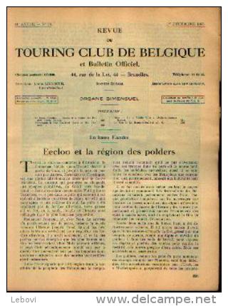 Dans « Touring  Club De Belgique» 01/12/1935 : « EECLOO Et La Région Des Polders» - Autres & Non Classés