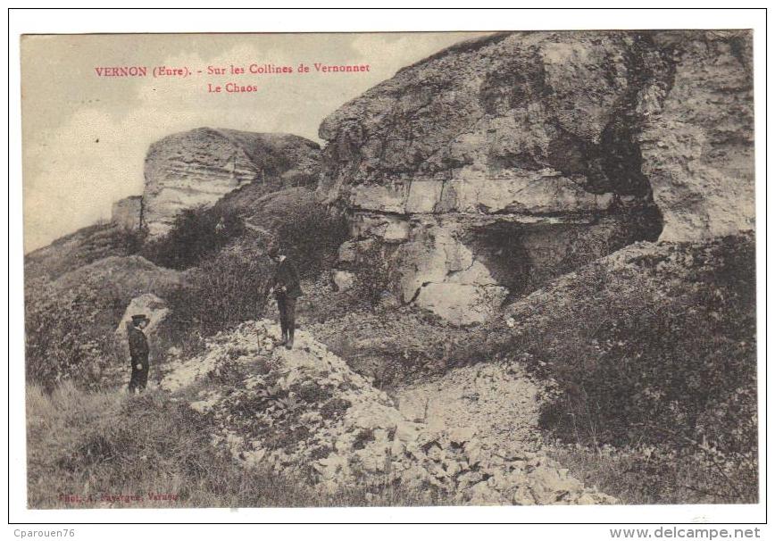 Vernon Sur Les Collines Du Vernonnet  Cpa Animée Le Chaos Les Rochers  27 Eure - Vernon