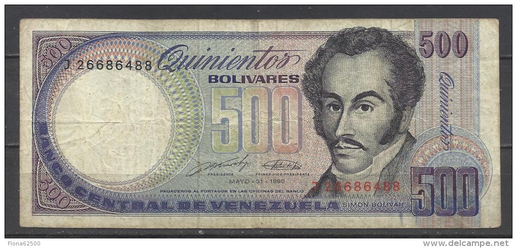 VENEZUELA .  BILLET DE 500 BOLIVARES   . - Venezuela