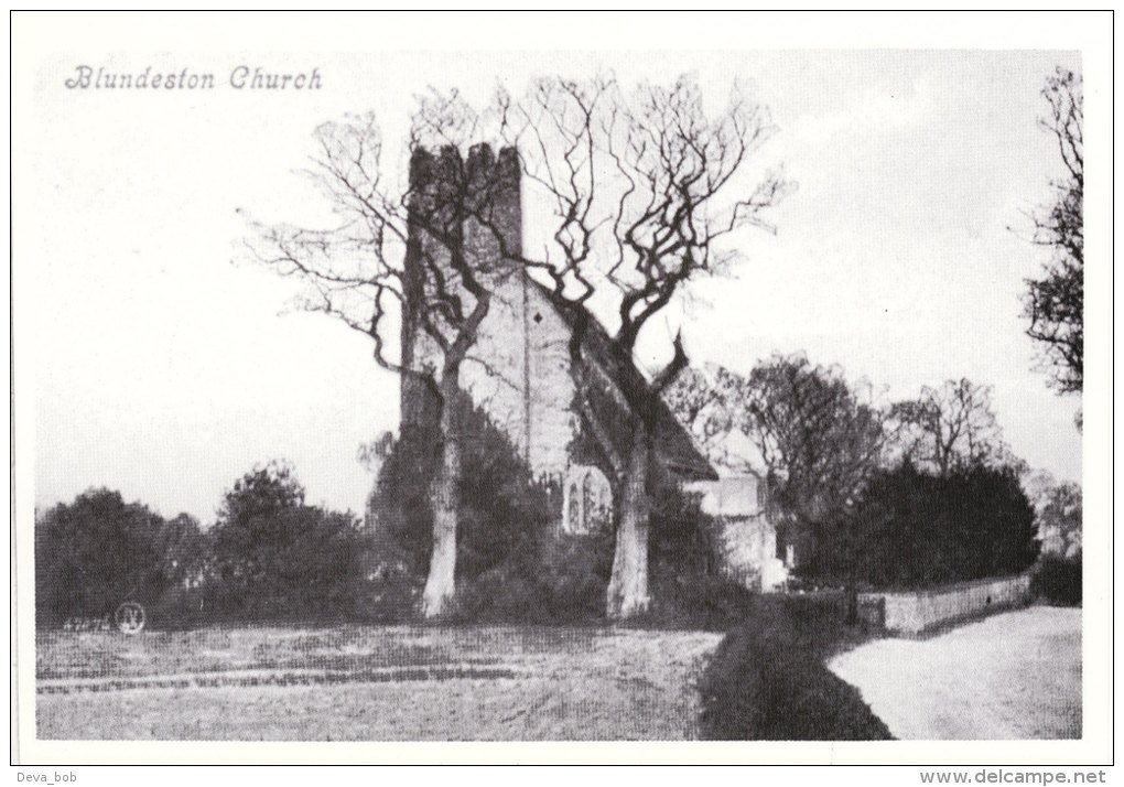 Postcard Blundeston Church Suffolk Gray´s Elergy Dickens David Copperfield Repro - Otros & Sin Clasificación