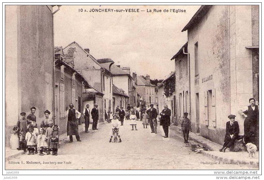 JONCHERY - SUR - VESLE ..-- 51 . MARNE ..-- Rue De L´ Eglise . 1929 Vers ??? Texte Au Verso !! - Jonchery-sur-Vesle