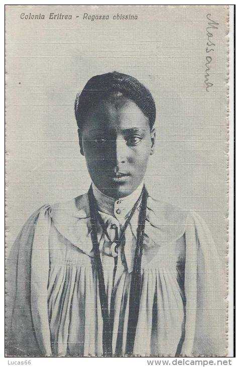 C1920 COLONIE ITALIANE - ERITREA - RAGAZZA ABISSINA - Erythrée