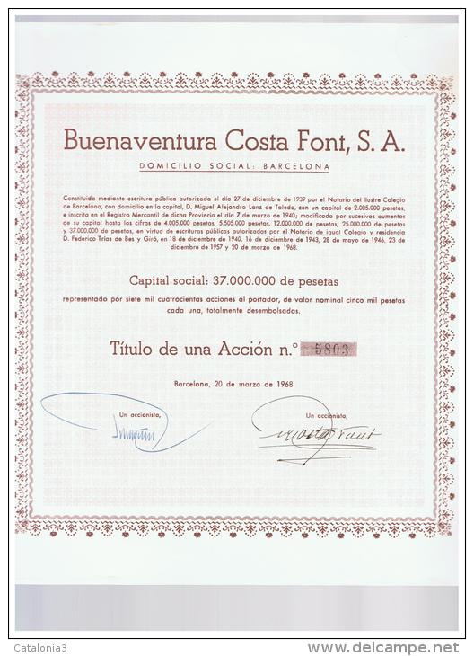 ACCION ANTIGUA - ACTION ANTIQUE = Buenaventura Costa Font  1968 - Otros & Sin Clasificación