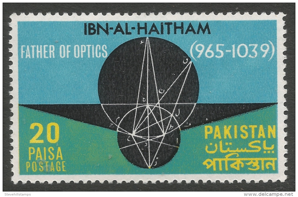 Pakistan. 1969 Millenary Commemoration Of Ibn-al-Haitham. 20p MH - Pakistan