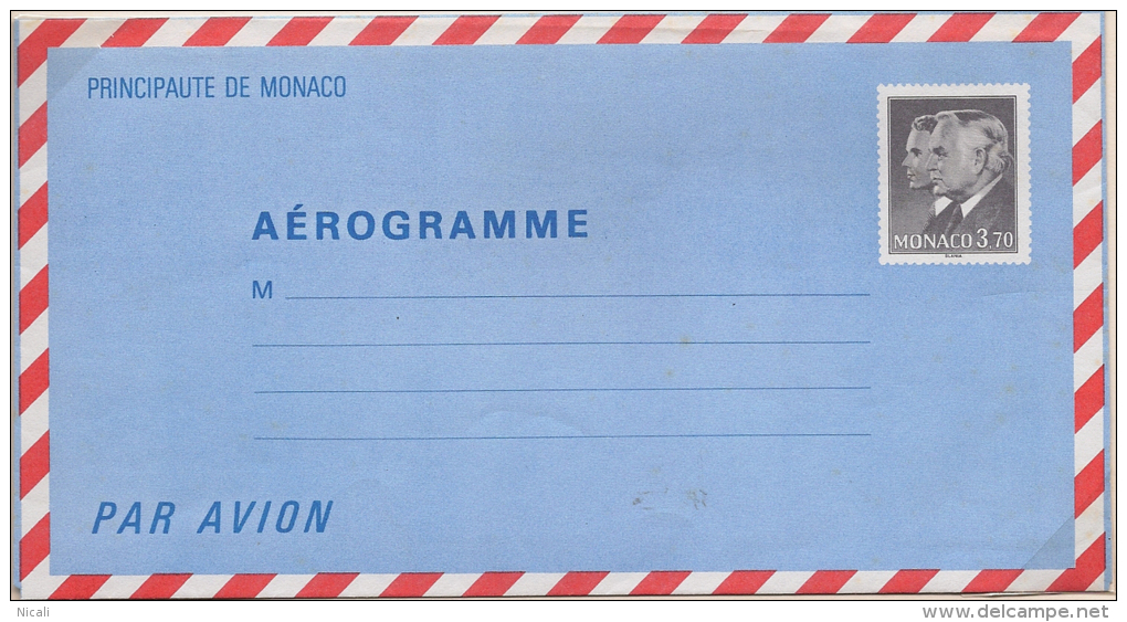 MONACO 1984 3f70 Aerogramme Unused VZ122 - Entiers Postaux