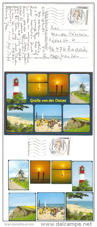 AK 35 Schöne Ostsee Mehrbildkarte 7 Bilder Mit Windmühle Grüße Von Der Ostsee -7.-6.95-10 17454 ZINNOWITZ Ma - Zinnowitz