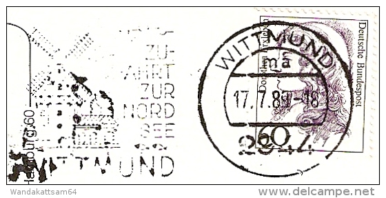 AK WITTMUND Ostfriesland Mehrbildkarte 5 Bilder mit Windmühle 17.7.89-18 2944 WITTMUND ma