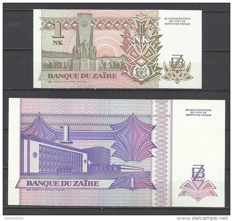 ZAIRE .  LOT DE 2  BILLETS   . - Zaïre