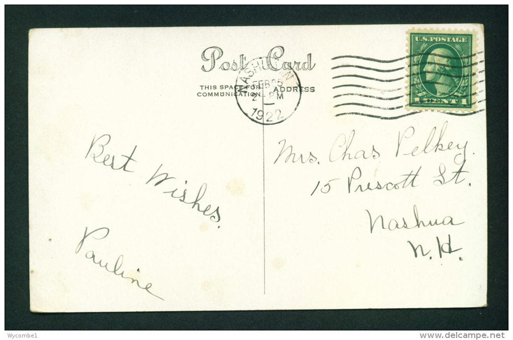 Birthday Card - 1922 Postcard Mailed In Nashua United States As Scans - Gruss Aus.../ Grüsse Aus...