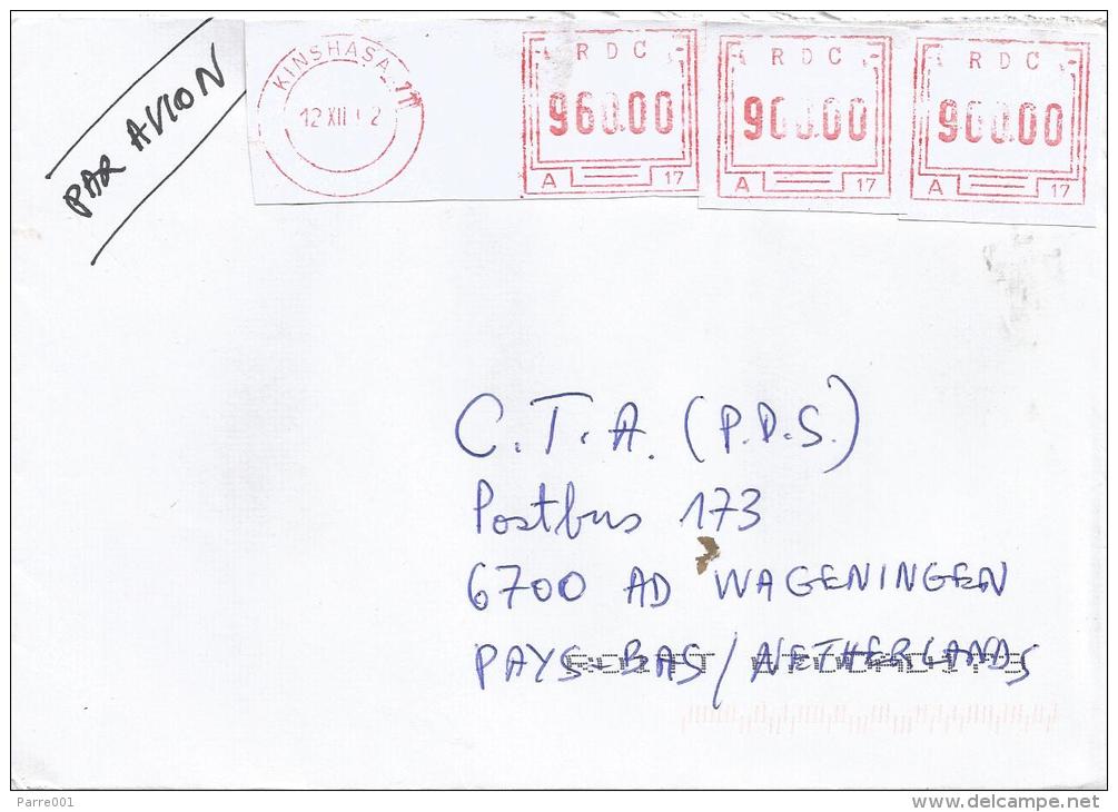 DR Congo RDC 2002 Kinshasa 11 FRAMA A17 On Label Cover - Lettres