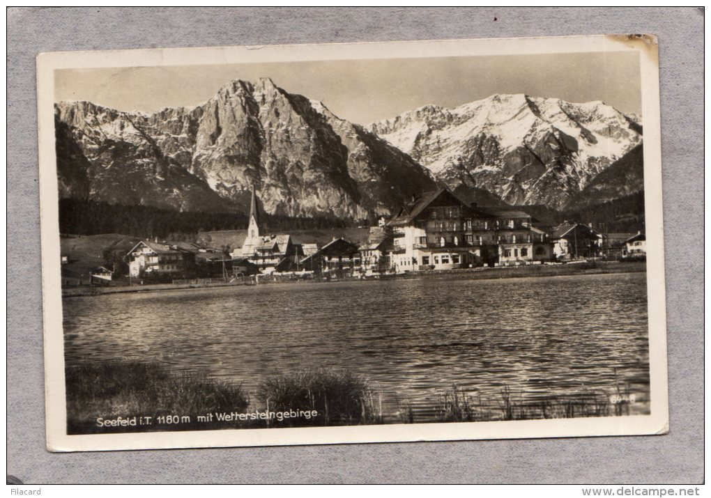 40963     Austria,    Seefeld I.T.  1180 M.  Mit  Wettersteingebirge,  VG  1951 - Seefeld