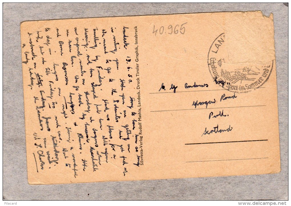 40965    Austria,   Landeck  -  Tirol-Vorarlberg,  VGSB  1950 - Landeck