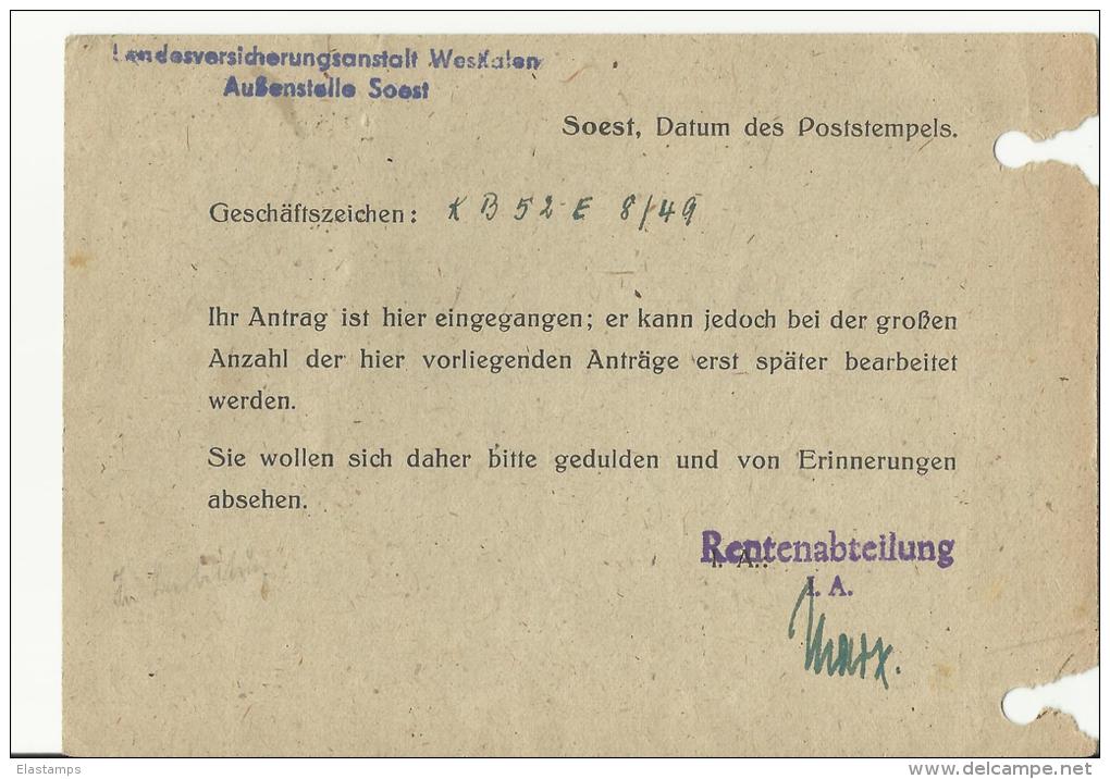 =DE  1949 NACH  BERLIN - Postwaardestukken