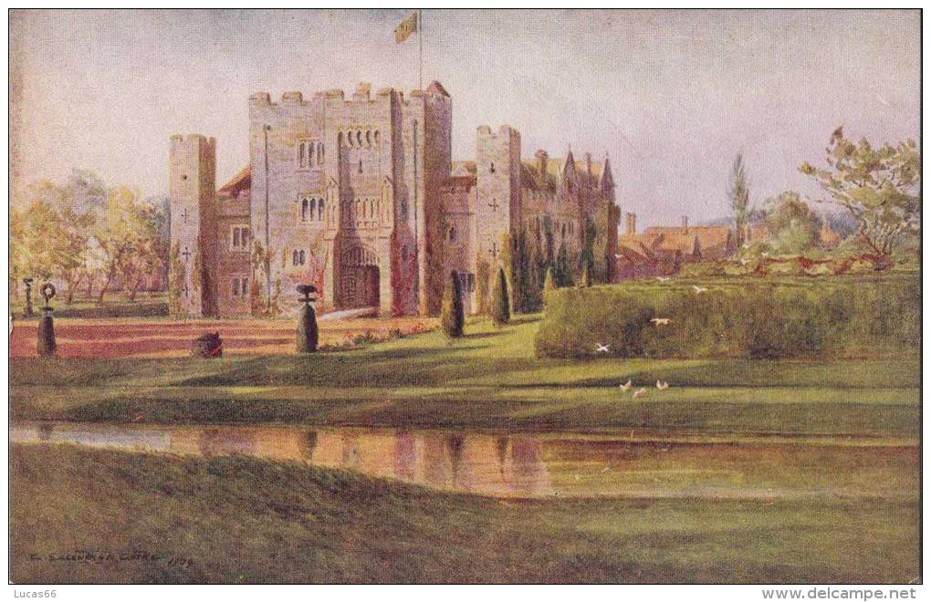 C1930 HEVER CASTLE -WATER COLOUR BY C.ESSENIGH CORKE - Other & Unclassified