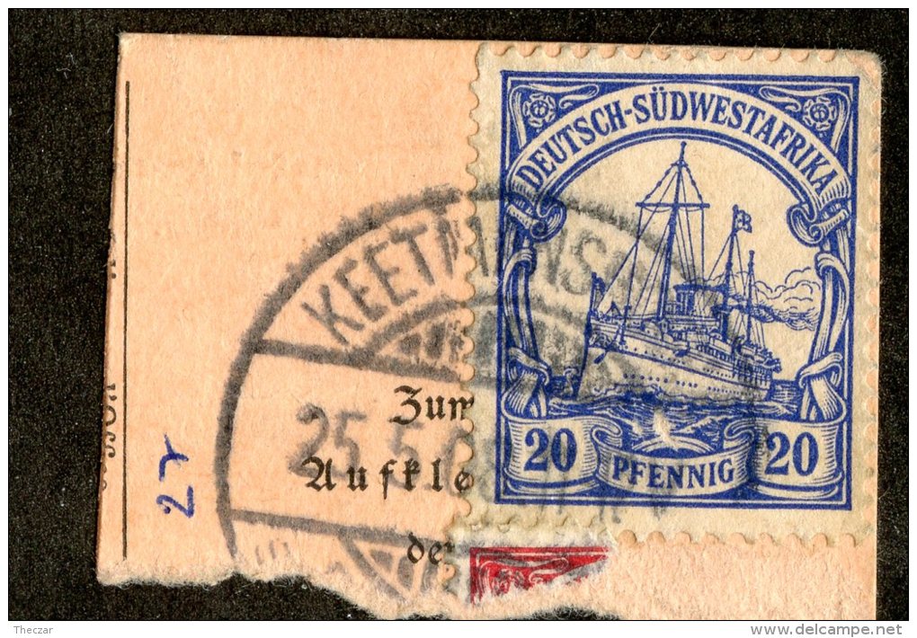 (1941)  SW Africa 1906  Mi.27  (o)    Catalogue  € 4.50 - German South West Africa