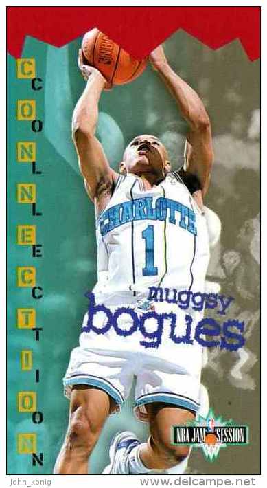 FIGURINA TRADING CARD BASKETBALL FLEER NBA JAM SESSION 1995-'96 - MUGGSY BOGUES - N.9 - 1990-1999