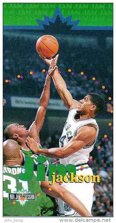 FIGURINA TRADING CARD BASKETBALL FLEER NBA JAM SESSION 1995-'96 - JIM JACKSON - N.21 - 1990-1999