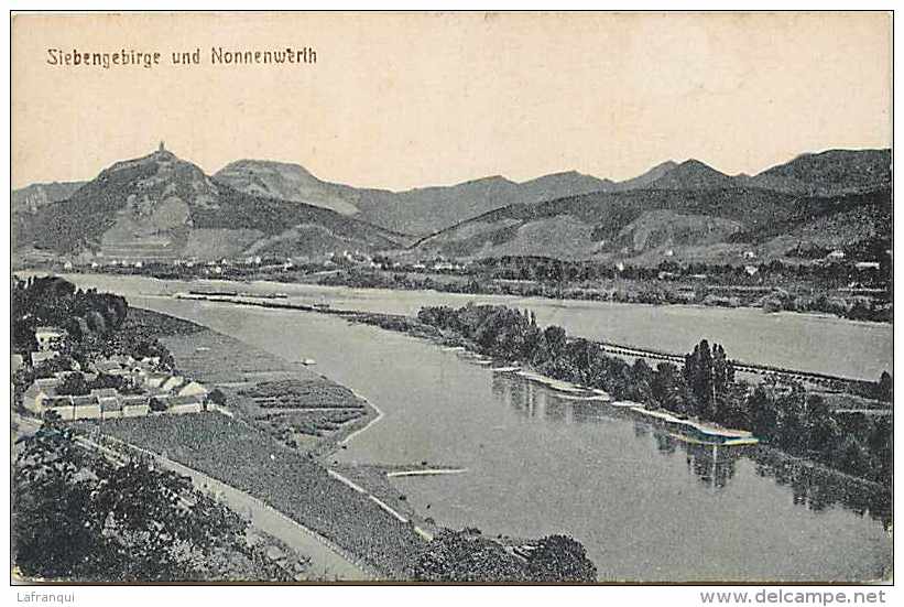 Allemagne -ref A597- Siebengebirge Und Nonnenwerth  - Carte Bon Etat  - - Bad Honnef