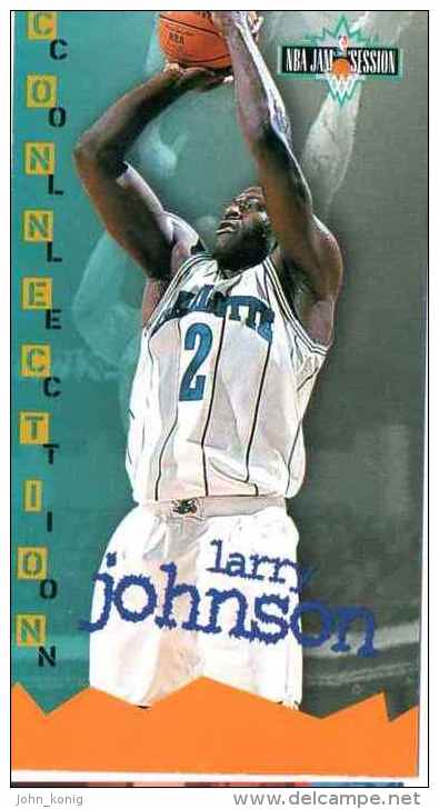 FIGURINA TRADING CARD BASKETBALL FLEER NBA JAM SESSION 1995-'96 - LARRY JOHNSON - N.11 - 1990-1999