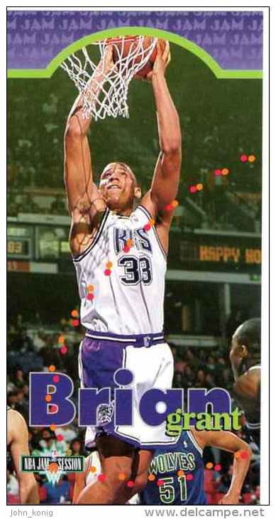 FIGURINA TRADING CARD BASKETBALL FLEER NBA JAM SESSION 1995-'96 - BRIAN GRANT - N.91 - 1990-1999