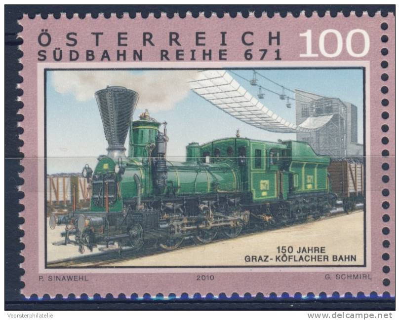 OOSTENRIJK ÖSTERREICH AUSTRIA AUTRICHE 2010 ZUG TRAIN VERY FINE MNH ** - Neufs