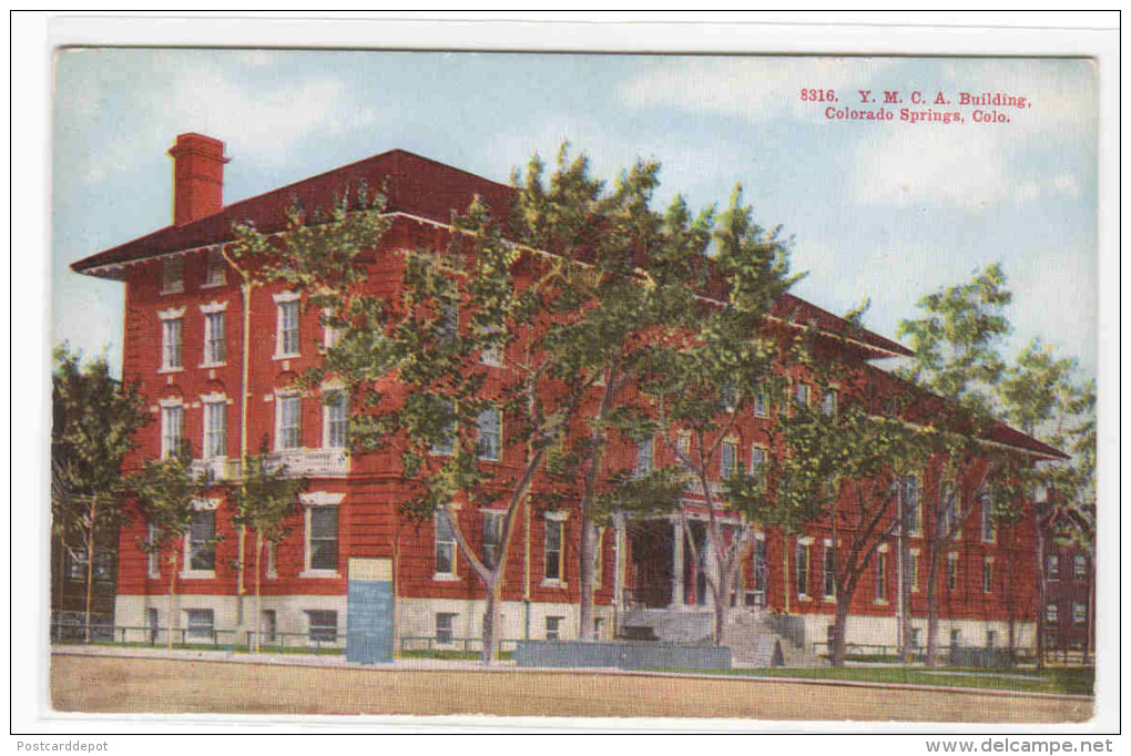 YMCA Building Colorado Springs CO 1910c Postcard - Colorado Springs