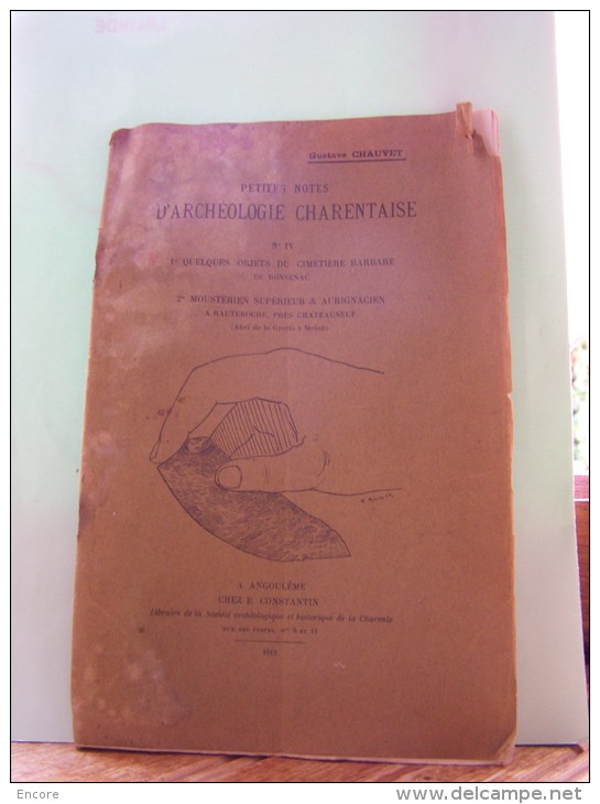 PETITES NOTES D'ARCHEOLOGIE CHARENTAISE.        8944-8945. LIV. - Poitou-Charentes