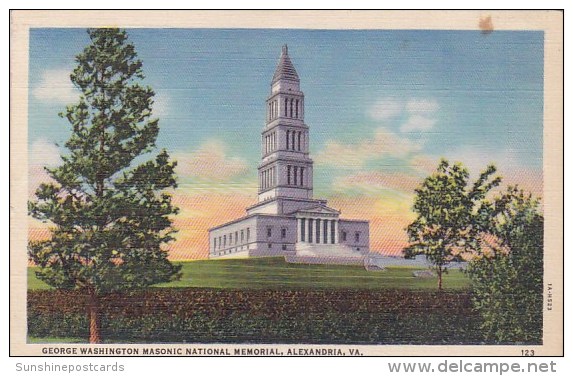 Virginia Alexandria George Washington Masonic National Memorial Curteich - Alexandria