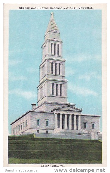 Virginia Alexandria George Washington Masonic National Memorial Curteich - Alexandria