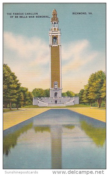 Virginia Richmond The Famous Carillon Of 66 Bells War Memorial - Richmond