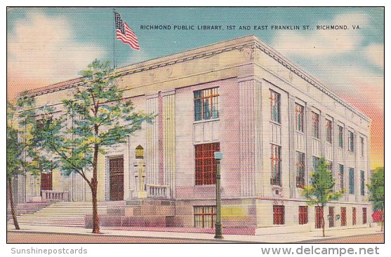 Virginia Richmond Richmond Public Library 1st And East Franklin Street 1952 - Richmond