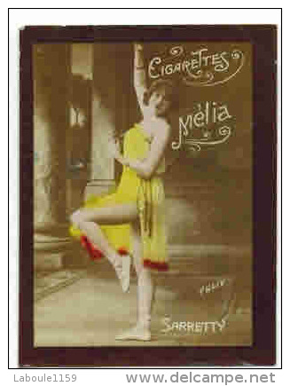 CHROMO EROTIQUE FEMMES ARTISTE PIN UP Cigarettes MELIA : " SARRETTY " Illustrateur Felix - Melia