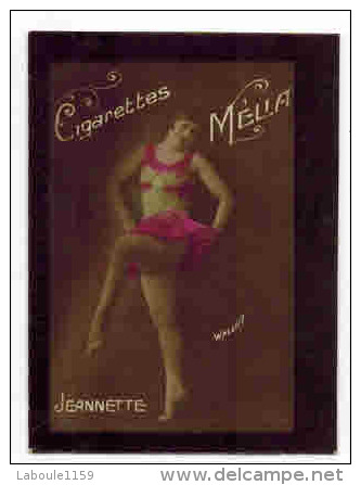 CHROMO EROTIQUE FEMMES ARTISTE PIN UP Cigarettes MELIA : " JEANNETTE "  Illustrateur Walery  Déshabillé - Melia