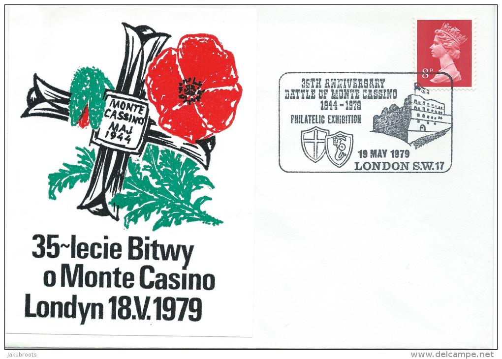 1979. 35th. ANNIVERSARY  OF THE BATTLE OF MONTE  CASSINO  1944--1979 - Regering In Londen(Ballingschap)