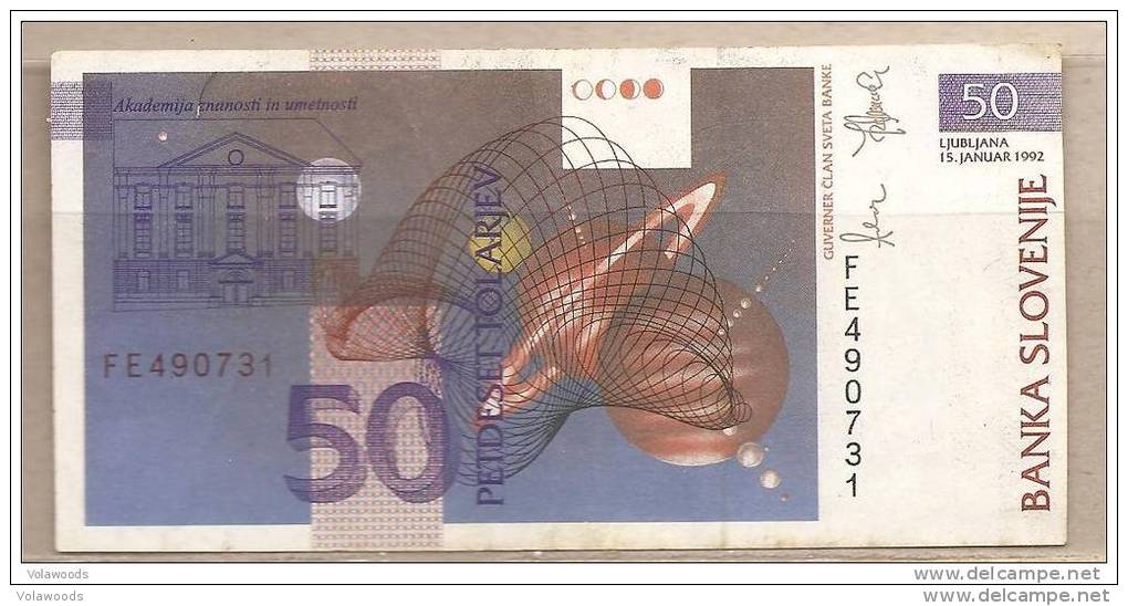 Slovenia - Banconota Circolata Da 50 Talleri P-13a - 1992 #19 - Slovénie