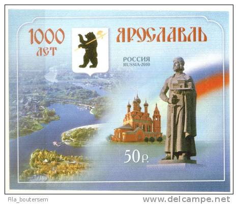 RUSSIA - RUSSIE : 10-09-2010 : (MNH) Bloc : 1000 Year Yaroslavi - Neufs