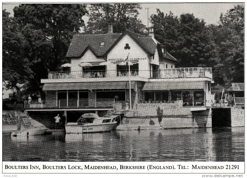 Promotion Print Boulters Inn Lock Maidenhead Berks River Thames Postcard Size - Géographie