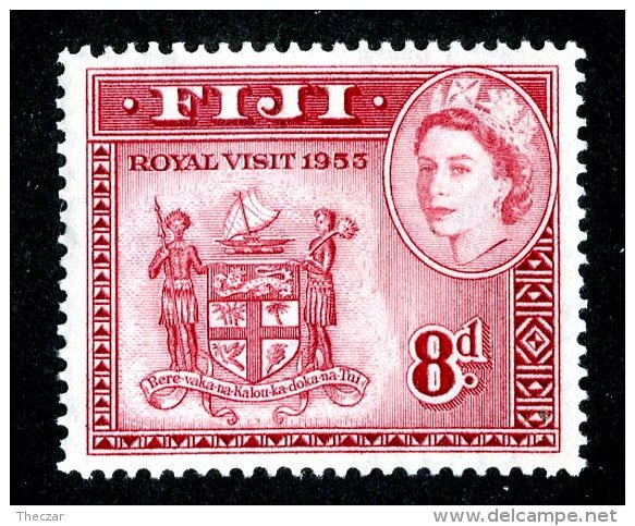 22 X)  Fiji 1958  SG.288a  M* Carmine Lake - Fiji (...-1970)