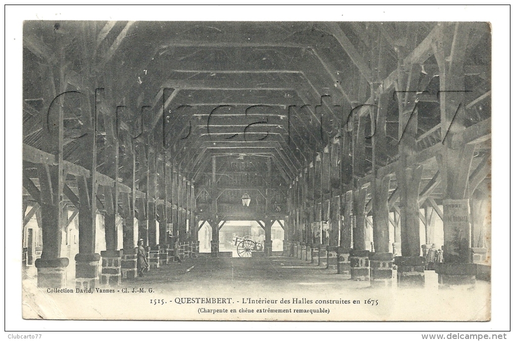 Questembert (56) : L'intérieur De La Halle En 1907 (animé). - Questembert