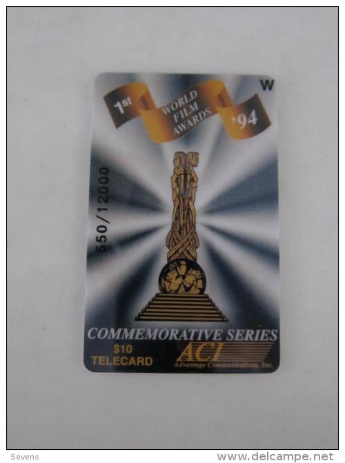 ACI Prepaid Phonecard,the 1st World Film Rewards,1994,mint - Andere & Zonder Classificatie