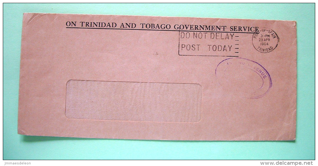 Trinidad & Tobago 1964 Official Cover Probably To England - Trindad & Tobago (1962-...)