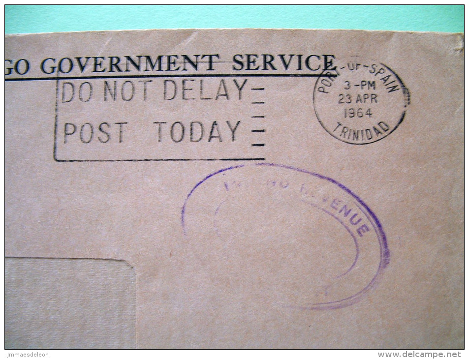 Trinidad & Tobago 1964 Official Cover Probably To England - Trinité & Tobago (1962-...)