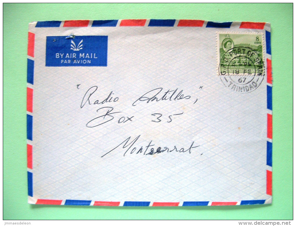 Trinidad & Tobago 1967 Cover To Montserrat - Governor's House - Trinidad & Tobago (1962-...)