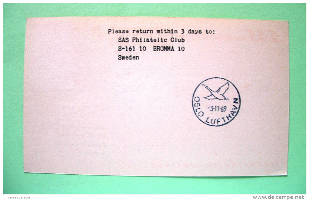 Trinidad & Tobago 1969 First Flight Cover Trinidad To Oslo - Flag And Map In Gold - Goose In Cancel - Trinidad En Tobago (1962-...)