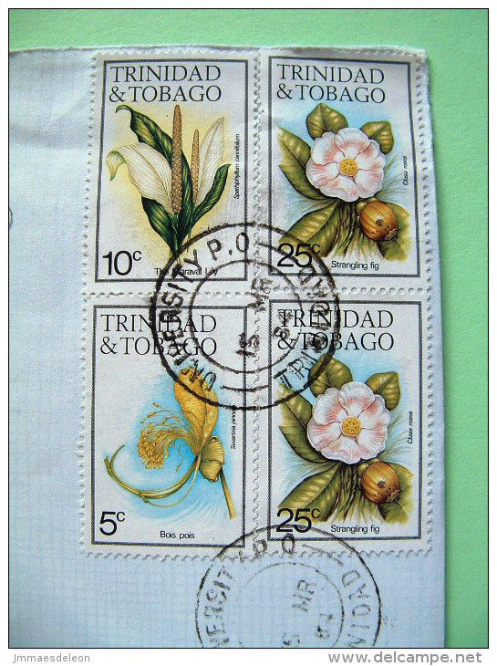 Trinidad & Tobago 1984 Cover To England - Flowers - Trinidad En Tobago (1962-...)