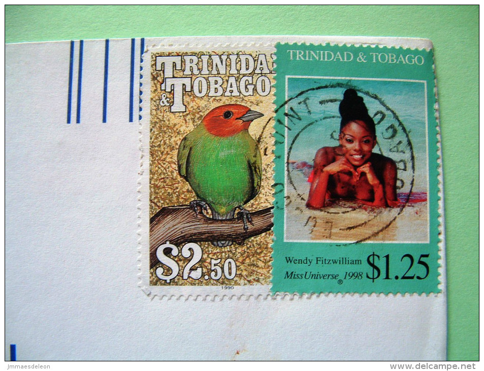 Trinidad & Tobago 2000 Cover To USA - Birds Tanager - Miss Universe - Trinité & Tobago (1962-...)